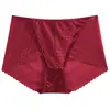 Panty de encaje sin costuras de cintura media-alta, entrepierna de satén y algodón puro, ajustado a la cadera, sexy, alta elasticidad, secado rápido, talla grande, bikini triangular para mujer