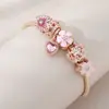 Pulsera de cuentas con diseño de chica dulce fresca, estilo amor rosa margarita, pulsera de bola de diamante hueca, nueva de primavera y verano
