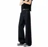 Pantalones casuales, jeans de mezclilla originales para hombre, corte recto holgado, estilo cl high street, pantalones de estilo americano, retro, adecuados para primavera y otoño