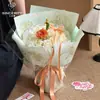 Pensamiento de Siete Colores Día de San Valentín Qixi Papel Luoqing Impermeable de 8 Capas Florería Flor de Fénix Dorado Material de Papel de Regalo Floral