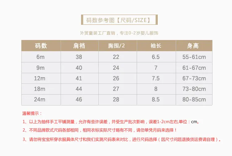 07头尺码表