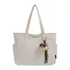 Bolso de Lona Casual Simple para Mujer de Gran Capacidad Versátil Bolso de Hombro Único y de Mano Bolso Tote de Tela de Nylon Bolso Grande para Clase de Estudiante