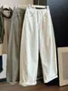 Jeans retro de cintura alta con corte curvo para mujer, nuevo estilo otoño 2026, holgados, adelgazantes, casuales, versátiles, pantalones de pierna recta y pierna ancha