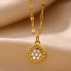 Collar Colgante de Retrato de Reina Diosa Barroca de Cobre Zirconia Chapado en Oro Estilo Nuevo Europeo y Americano Collar Ovalado de Lujo Ligero Venta al por Mayor