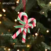 Novos Suprimentos para Decoração de Natal Pingentes Criativos de Doce Vermelho, Branco e Verde Argila Macia Pingentes Artificiais de Pirulito em Estoque