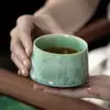 Flor de Hielo Redonda Taza Maestra Horno de Cerámica Esmalte de Cristal Taza de Té para Uso Personal en Casa Taza de Té Taza Individual