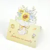 Cartão de Cumprimentos com Buquê de Flores 3D, Cartão de Mensagem, Cartão de Bênção, Cartão Decorativo de Presente para o Dia dos Namorados