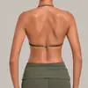 Sutiã Esportivo Cross-border com Bojo para Yoga Costas Nuas Alça no Pescoço Justo Roupa Íntima Esportiva Top para Corrida Fitness 6932