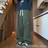 Pantalones Cargo para Hombre Estilo Americano Finos Holgados de Primavera y Otoño Pantalones Rectos Modernos Versátiles Deportivos Atractivos Casual Versátiles Pantalones Largos