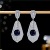 Pendientes Geométricos de Zirconia de Lujo Nuevos 2026 para Mujer, Pendientes Largos de Plata S925 con Aguja Completa de Diamante, Pendientes de Estilo Europeo y Americano, Accesorios para Orejas de Lujo Ligero
