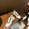 Zapatillas deportivas retro alemanas de cuero suave con aumento de altura y suela gruesa para mujer, versátiles y cómodas zapatillas casuales de moda de otoño para mujer