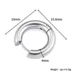 Brincos de Argola Grossos Lisos de Aço Inoxidável Acessórios de Joias DIY Feitos à Mão Ins Simples Ajustáveis Não Desbotam Brincos de Metal