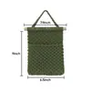 Bolsa de rede de armazenamento tecida à mão, decoração para pendurar na parede para quarto de criança, bolsa de rede montada na parede para guardar itens diversos, chaves e celulares