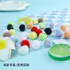 Novo chaveiro criativo de resina oca em pentagrama DIY com acessório de bola de pelúcia colorida para bolsas e pingentes