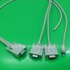Cabo adaptador VGA 15p fêmea para DB9 macho + RCA + DB9 fêmea cabo de computador cabo Médico cabo de porta serial cabo de vídeo