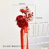 Nuevos tiradores de puerta florales versátiles para respaldo de silla de boda al aire libre, decoraciones florales para escaleras, decoraciones para coche de boda en la iglesia y accesorios florales artificiales.