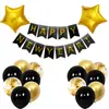 Amazon Cross-Border Balão Set Ano Novo Preto e Dourado 16 polegadas Letras de Ano Novo Decoração de Festa Suprimentos para Fotos Balões