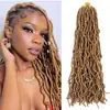 Cabelo crochê dreadlock longo, cabelo crochê locs macio, extensões de cabelo de fibra sintética tipo minhoca, atacado do fabricante