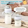 Mamadeira para Recém-Nascidos, Antigases, Imita Leite Materno, Bico Largo de Polipropileno 150ml/240ml/330ml