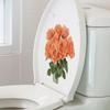 Ramo de flores naranjas pegatinas de baño para inodoro decoración del hogar pegatinas de pared autoadhesivas al por mayor HY-M389