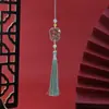 Pingente de Leque com Borla Vintage, Acessório de Espada Longa, Broche Artesanal DIY para Qipao, Ornamento Pendente