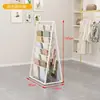 Expositor de Lenços de Chão, Suporte para Lenços de Seda, Cabide Multi-Camadas para Calças e Tecidos, Expositor e Rack de Armazenamento para Papel de Presente, Rack de Ferro de Parede