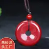 Collar de Cinabrio con Arena Dorada Púrpura para Hombres con Guanyin y para Mujeres con Hebilla de Paz Buda, Pixiu, Buda Maitreya Sonriente, Cadena de Suéter de 108 Cuentas