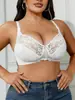 Lingerie plus size tamanho europeu transfronteiriça, sutiã feminino, estilo europeu e americano da Amazon, renda, sem aro, push-up, novo estilo