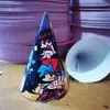 Sombrero de Papel con Tema de Dibujos Animados para Fiesta de Cumpleaños, Sombrero Triangular, Sombrero para Pastel de Cumpleaños Infantil, Sombrero Puntiagudo Decorativo para Fiesta de Adultos
