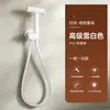 Accesorio de pistola rociadora para inodoro color gris plomo transfronterizo, boquilla de descarga a presión, válvula angular blanca plateado lechoso para uso doméstico en el baño