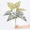 Diretamente do fabricante: plantas verdes artificiais, realistas, folhas de taro pontiagudas com 8 cabeças, pequenos cachos para criar paredes de plantas falsas, paisagismo e plantas em vasos