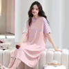Algodón PuroPijama y Camisón Nuevos para Pareja de Mujeres, Verano Delgado Casual para Hombres de Manga Corta con Pantalones Cortos Tallas Grandes Set
