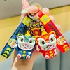 Nuevo Llavero de Gato de la Suerte Danza del León Estilo Chino de Dibujos Animados Llavero de Coche Colgante de Bolso Pequeño Regalo de Vacaciones Venta al por Mayor