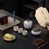Caja de regalo para juego de té kung fu de cerámica cultural y creativa, un regalo de negocios de alta gama y práctico para clientes y personas mayores, disponible para venta al por mayor