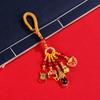 [Fábrica de Cabelos Lixos] National Fashion Retro Esmalte Cor Areia Ouro Chaveiro Casal Pingente Cloisonne Bag Pequeno Pendurado