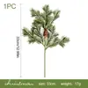 Navidad de Vegetación Artificial Transfronteriza de Amazon Accesorios de un Solo Tallo Vegetación Falsa Decoraciones Navideñas Pino de Norfolk Artificial
