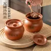 Panela de Cerâmica com Tampa para Cozinhar Sopa Lentamente, Panela de Ensopado com Vedação de Água, Panela de Sopa para Uso Doméstico, Lanche Shaixian, Jiangxi, Panela de Barro para Porção Individual