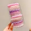 Elástico de Cabelo Cordão de Telefone para Mulheres, Elástico de Cabelo Sem Costura, Estilo Celebridade da Internet, Novo Modelo 2025, Elástico de Cabelo para Rabo de Cavalo, Elástico de Borracha, Acessório de Cabelo