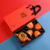 Juego de Té Kung Fu Shishi Ruyi Una Tetera Cuatro Tazas Juego de Té de Caqui Caja de Regalo Souvenir para Evento de Negocios