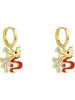 Aretes año del dragón diseño nicho de alta gama aretes carácter fu femenino aretes rojos aretes año de nacimiento nuevo estilo chino estilo nacional