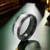 Anel de Aço Inoxidável para Mulheres, Tendência Sem Desbotamento Estilo Ins Hip-Hop Design de Nicho, Anel Liso de Aço Titânio 8mm de Largura