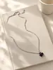 2026 Verano Nuevo Modelo Diciembre Piedra de Nacimiento Cristal Colgante Cadena para Clavícula Corazón del Océano Collar