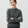 Nova Coleção Outono/Inverno Suéter de Cashmere para Bebê Gola Alta Meia-Alta Aconchegante Manga Raglã Tricô Suéter Camada Base