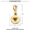 Aço titânio DIY fivela de mola pulseira pingente estrela coração avião feminino zircônio aço inoxidável pingente de colar destacável