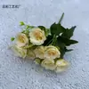 10 Rosas Pequenas, Enfeites de Flores Artificiais, Flores Artificiais, Decoração de Casa, Sala de Estar, Decoração de Hotel, Rosas para Casamento de Palco