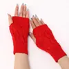 G296 Luvas de Corte Folha Curta Novas Transfronteiriças Outono e Inverno Mangas de Lã Tricotadas Sem Dedos para Homens e Mulheres Mangas de Braço Quentes