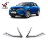 Aplicable a Nissan 22 Qashqai, parachoques delantero modificado, luz antiniebla, marco decorativo galvanizado, moldura especial para luz antiniebla J12