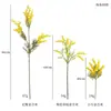 Arranjo de Flores Artificiais de Acácia com Haste Curta, Decoração de Flores Simples Estilo Europeu para Mesa de Jantar e Mesa de Centro, Adereço para Foto