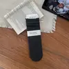 Youjiaxiu Calcetines para Mujer Otoño Invierno estilo Ins Academy Florales Oscuros Algodón Peinado Calcetines de Felpa Color Sólido Puño de Burbuja Calcetines con Encaje