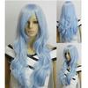 Peluca de cosplay multicolor de 80 cm con explosiones de comercio exterior europeo y americano, estilo Harajuku, color viento, cabello largo y rizado para mujer, cubierta completa para la cabeza